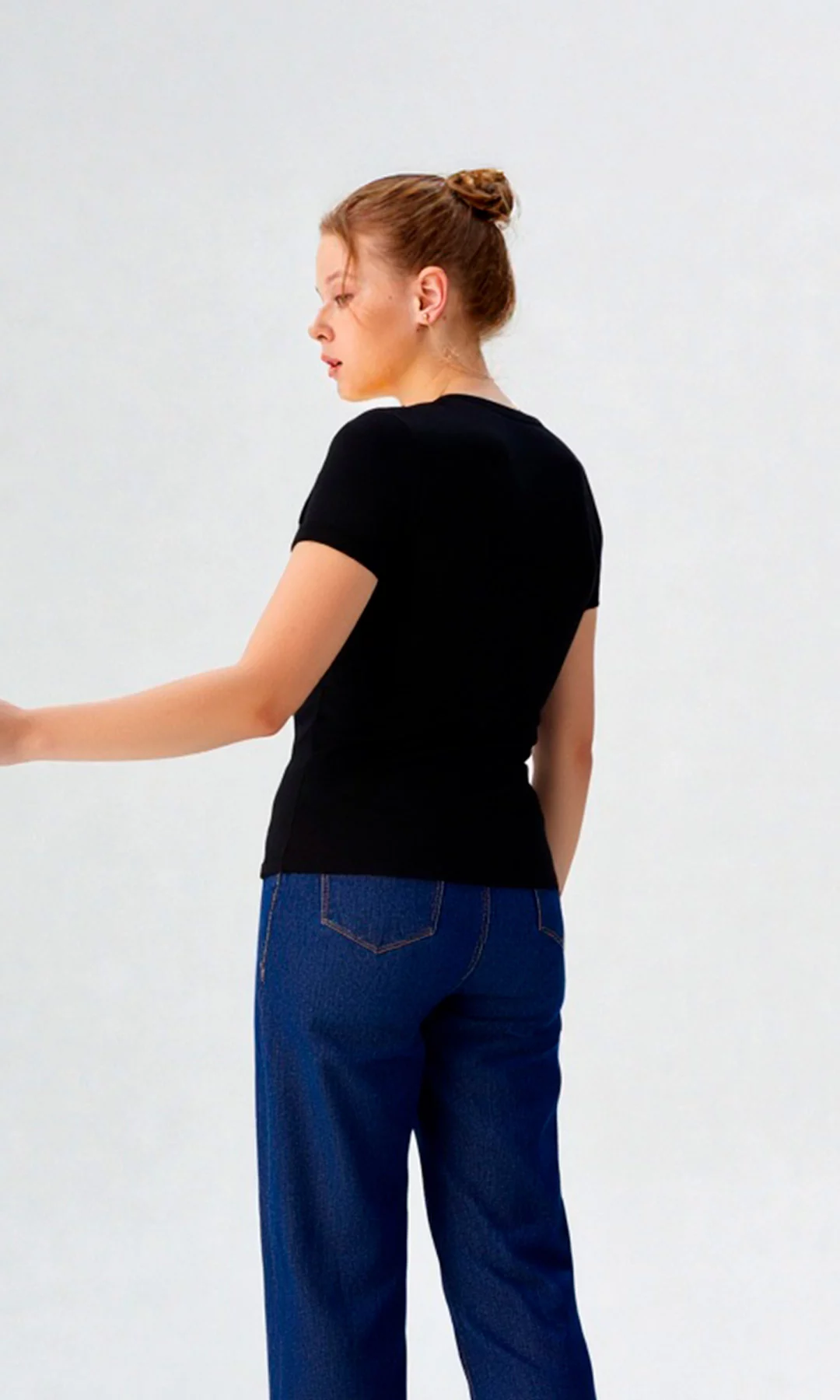 Camiseta mujer manga corta unicolor - Imagen 6