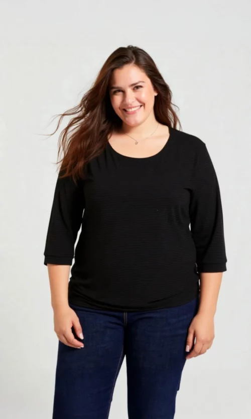 Camiseta mujer manga corta unicolor