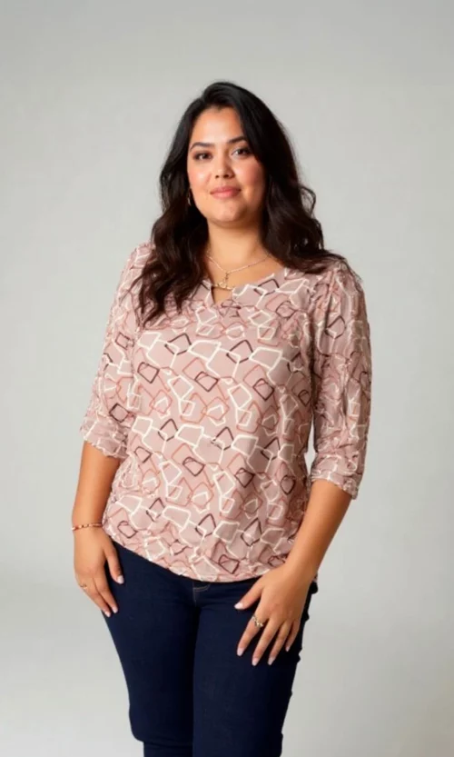 Camiseta mujer manga corta estampada