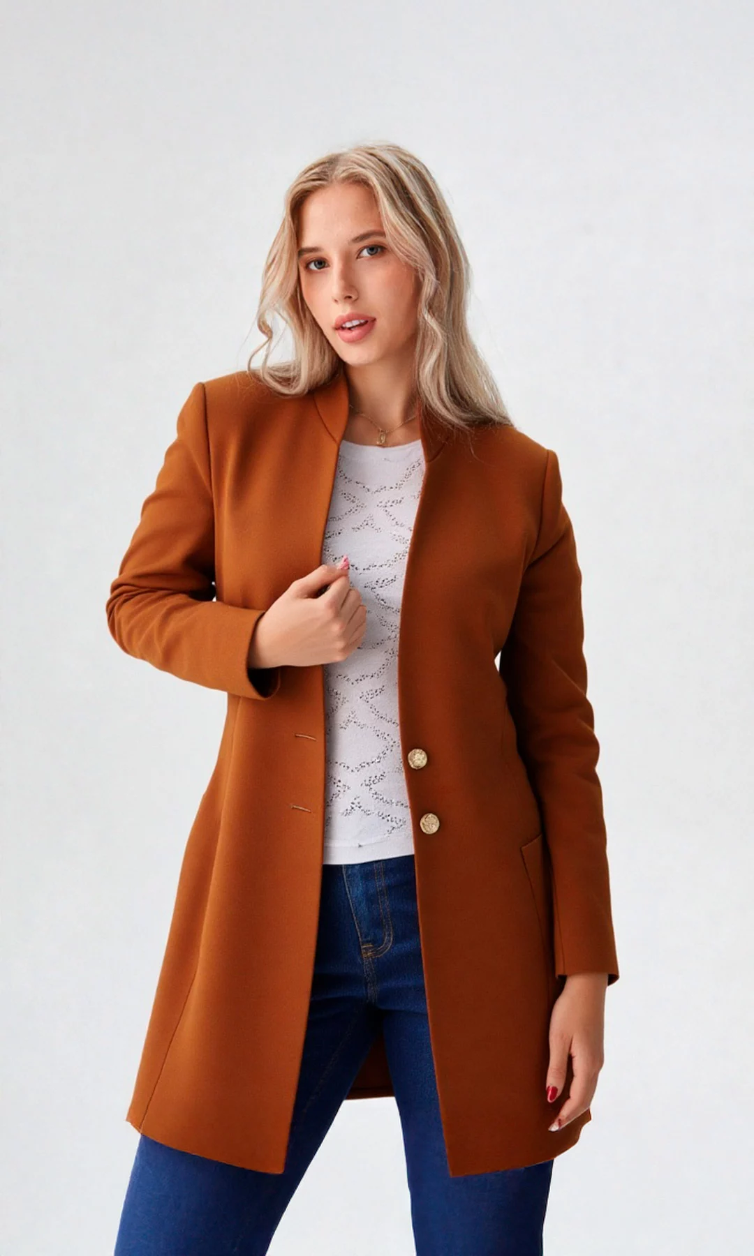 Gabán mujer unicolor