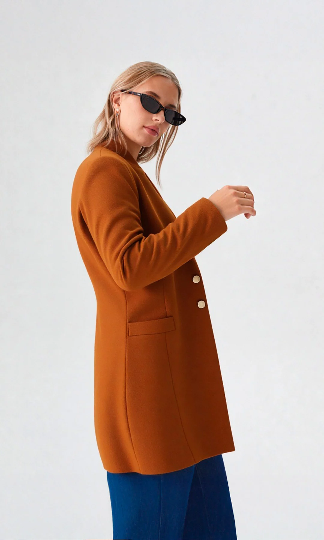 Gabán mujer unicolor - Imagen 3