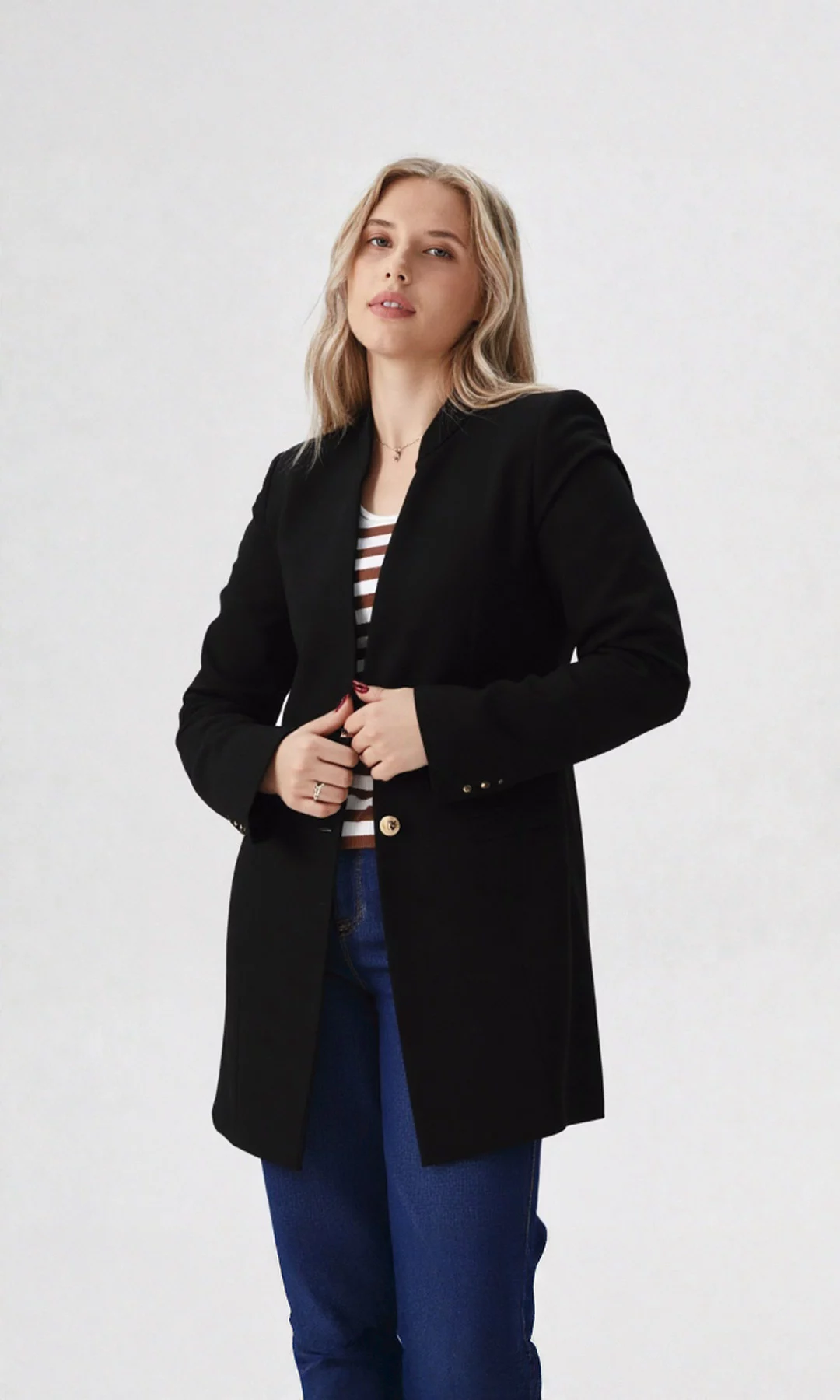 Gabán mujer unicolor - Imagen 6