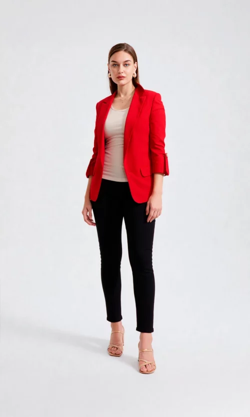 Chaqueta mujer unicolor