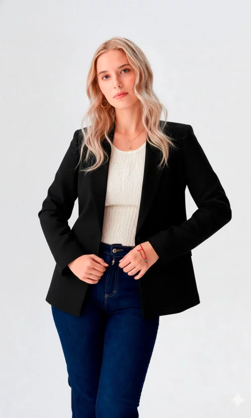 Chaqueta mujer unicolor