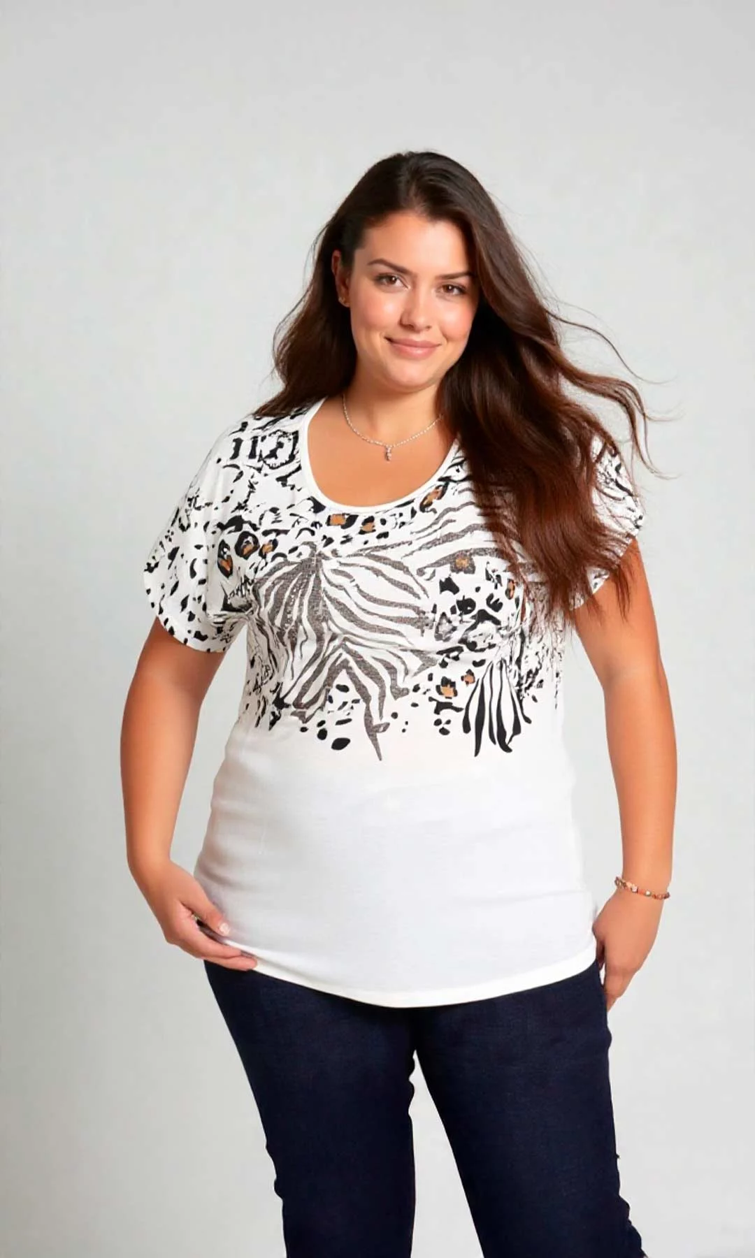 Camiseta mujer manga corta estampada - Imagen 2