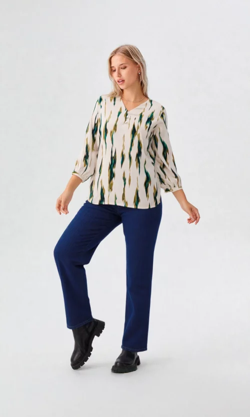 Blusa mujer manga 3/4 estampada