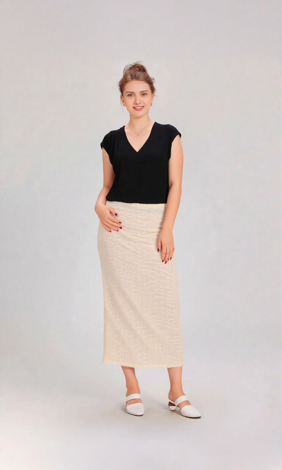 Falda mujer unicolor - Imagen 4