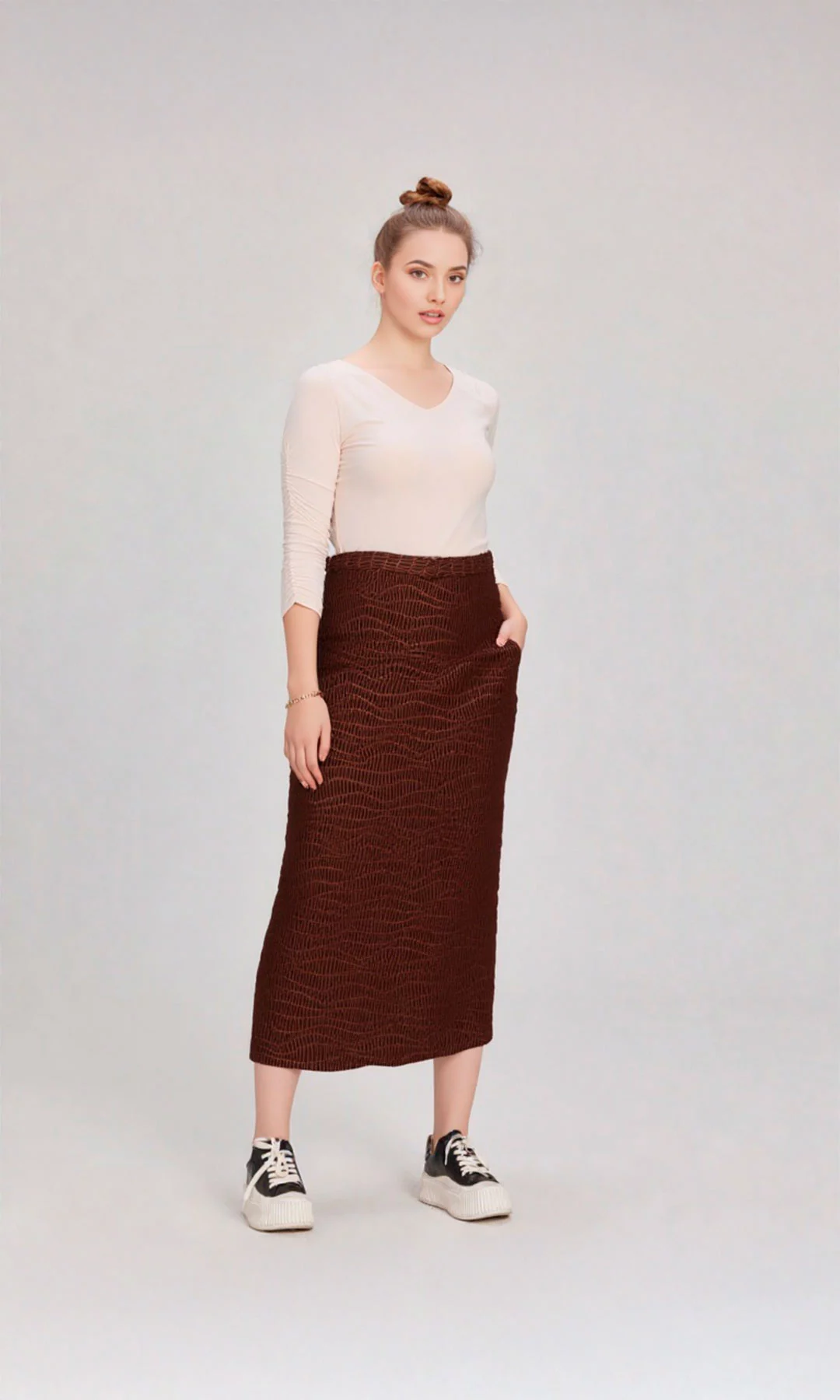 Falda mujer unicolor - Imagen 8