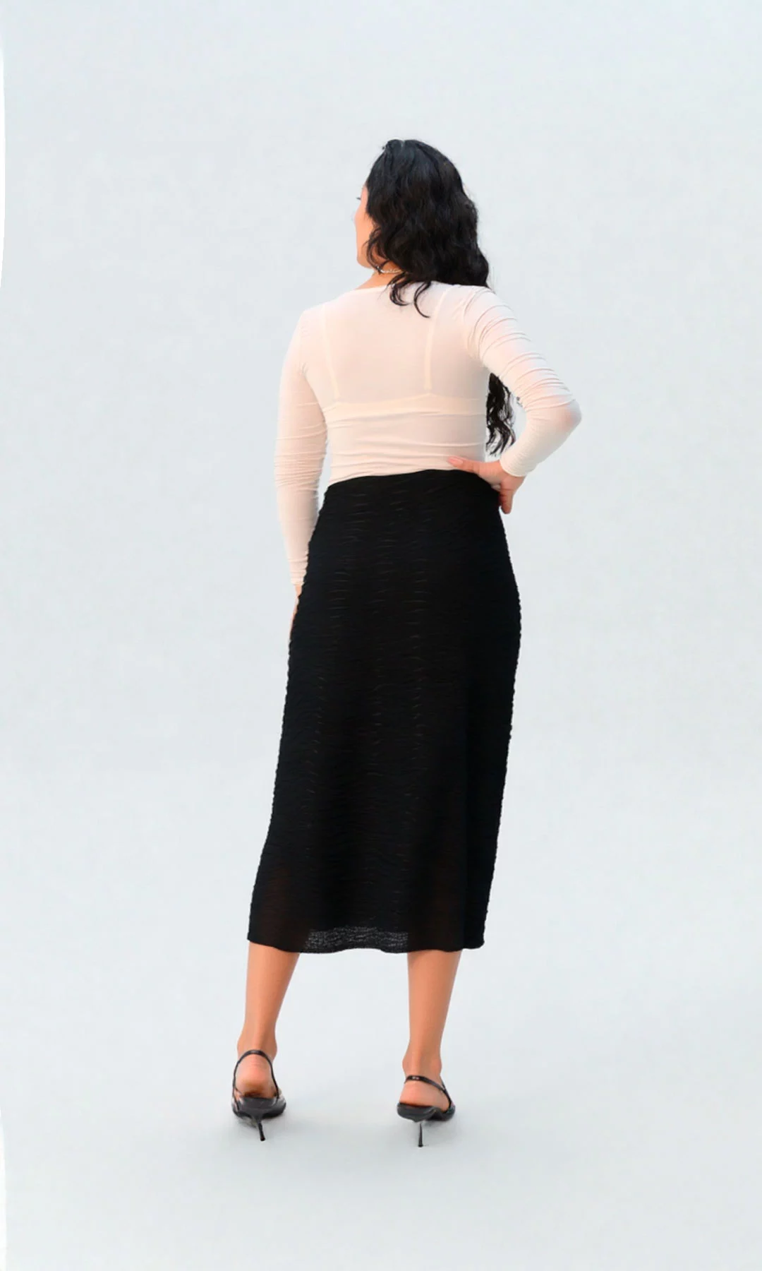 Falda mujer unicolor - Imagen 3