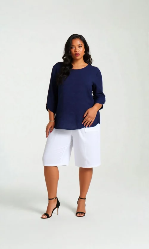 Blusa mujer manga 3/4 rayas