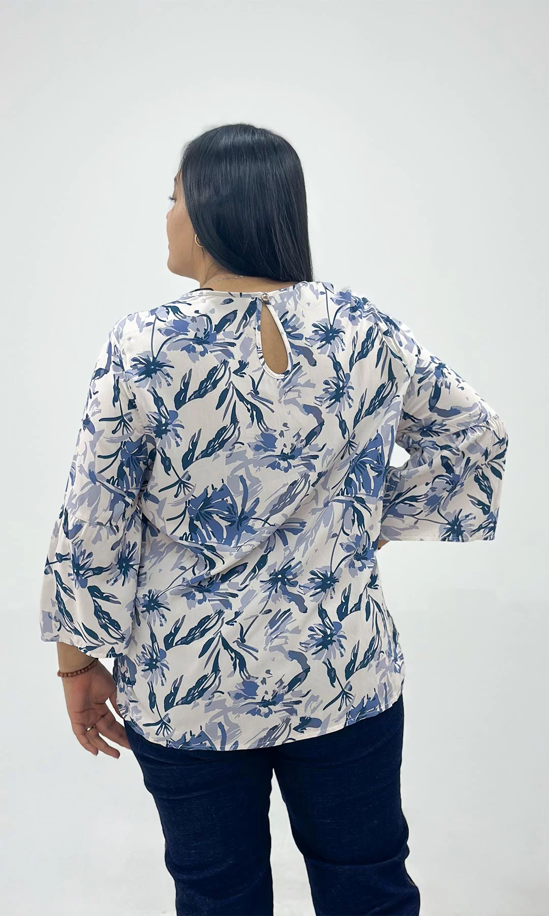 Blusa mujer manga 3/4 estampada - Imagen 3