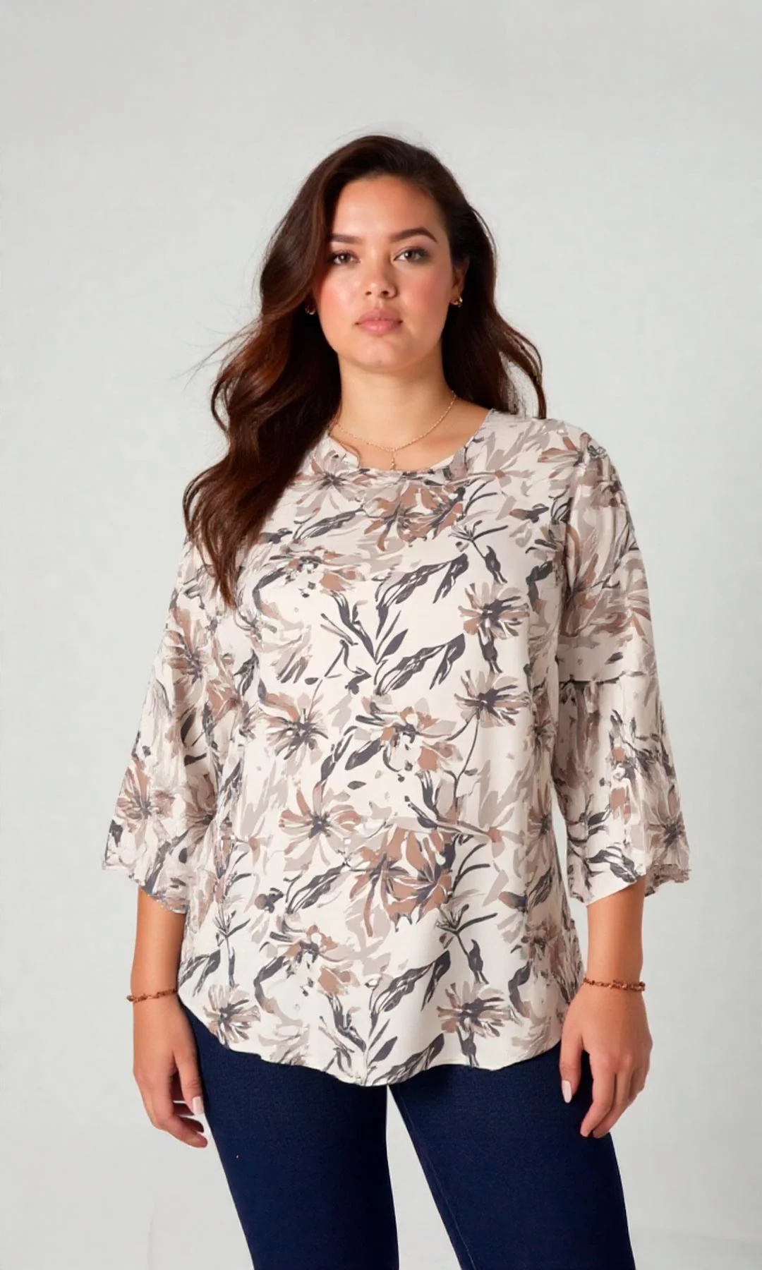 Blusa mujer manga 3/4 estampada - Imagen 4