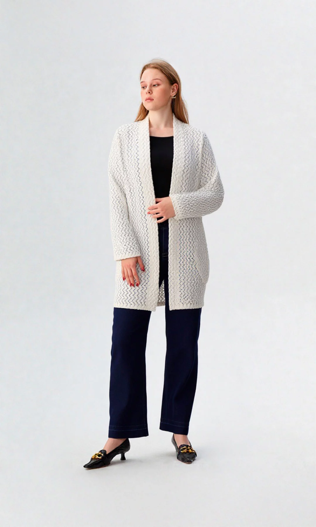 Capa mujer manga larga unicolor - Imagen 7