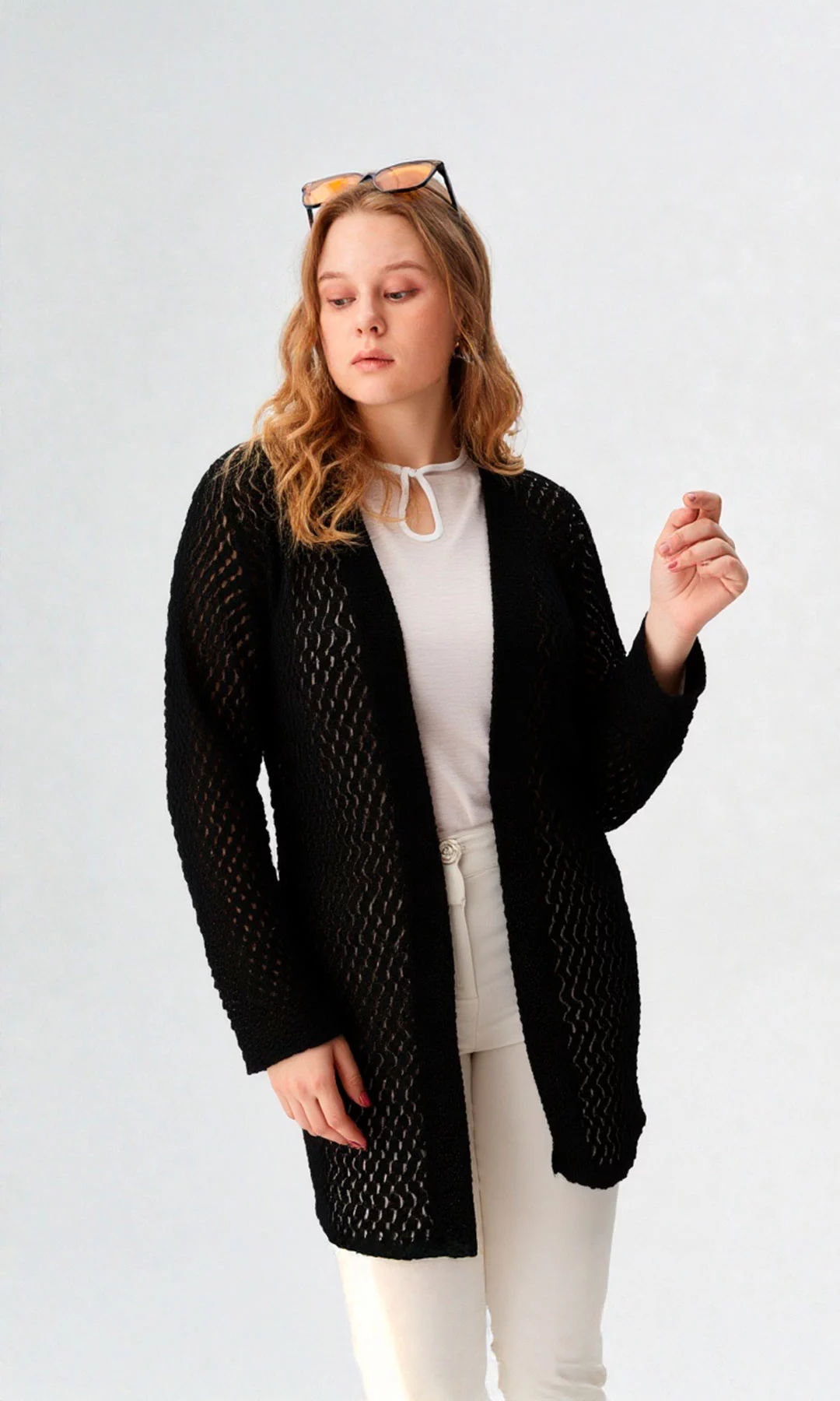 Capa mujer manga larga unicolor