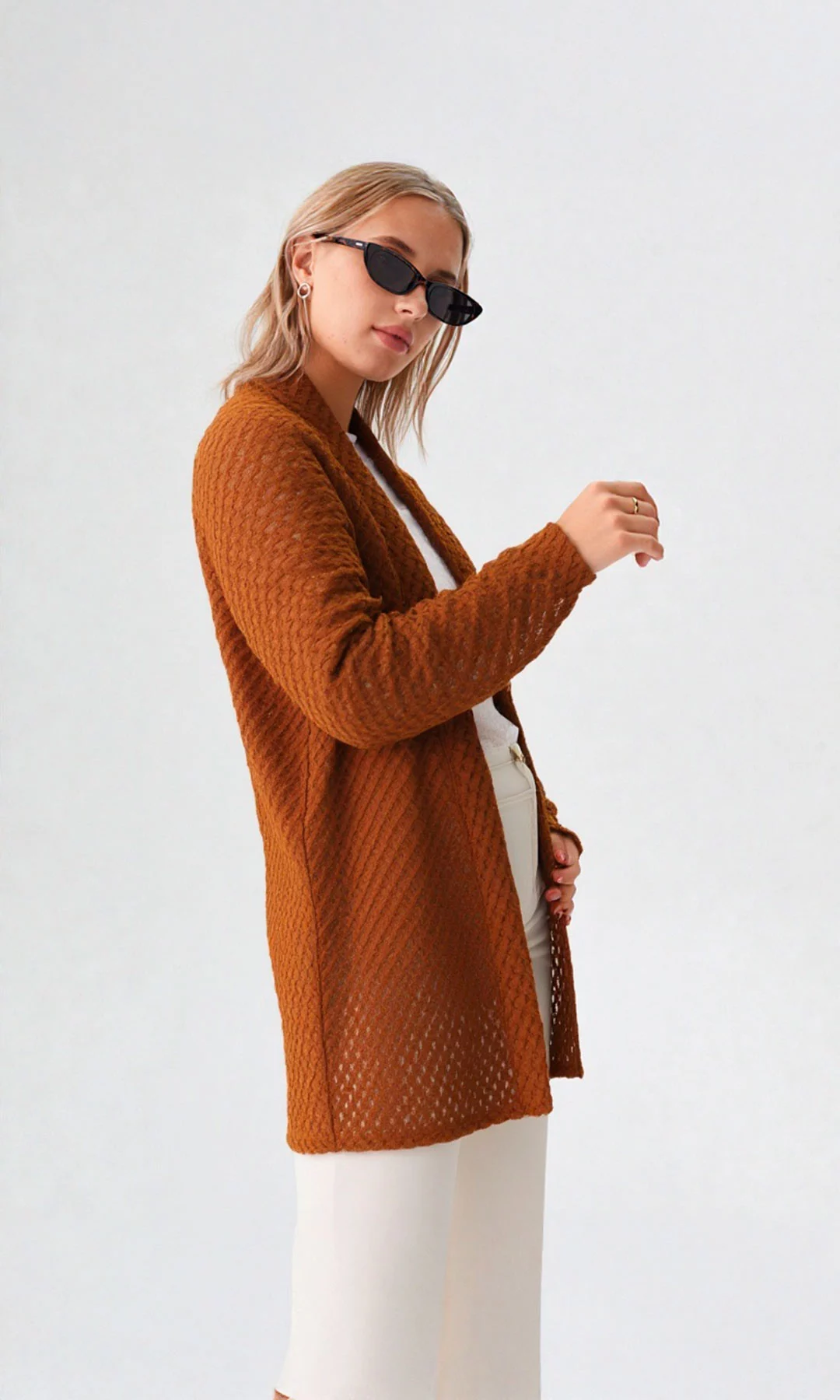 Capa mujer manga larga unicolor - Imagen 5