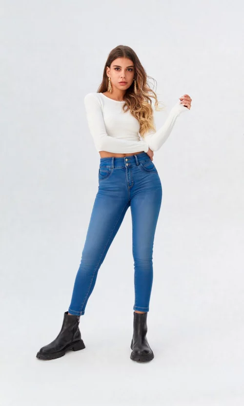 Jean mujer unicolor