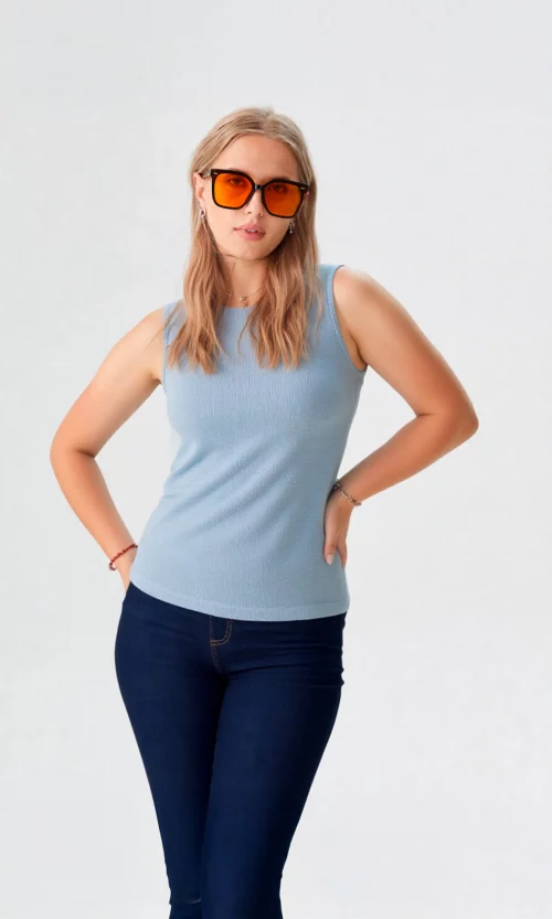 Camiseta mujer manga sisa unicolor