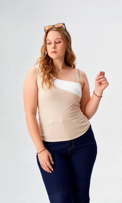 Camiseta mujer manga sisa unicolor