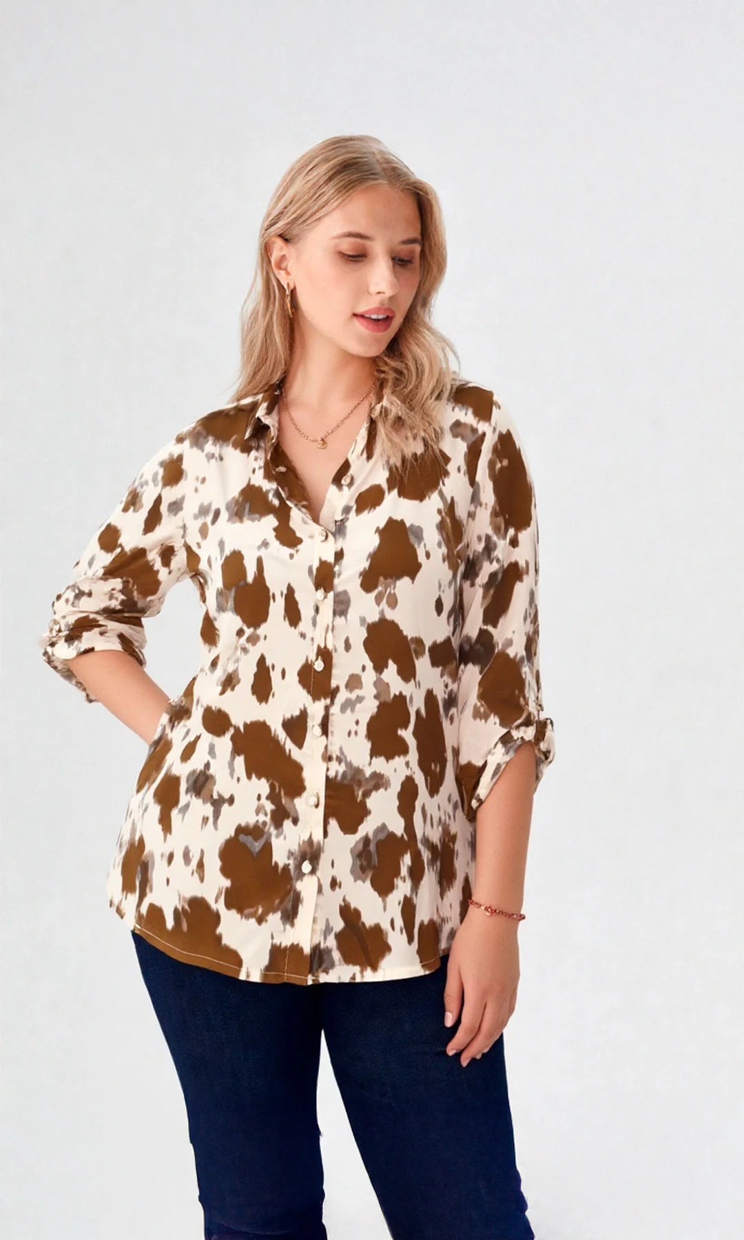 Blusa mujer manga 3/4 estampada - Imagen 4