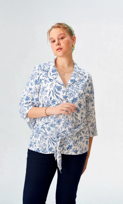 Blusa mujer manga 3/4 estampada