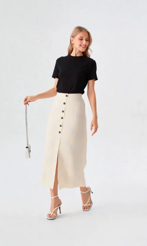 Falda mujer unicolor