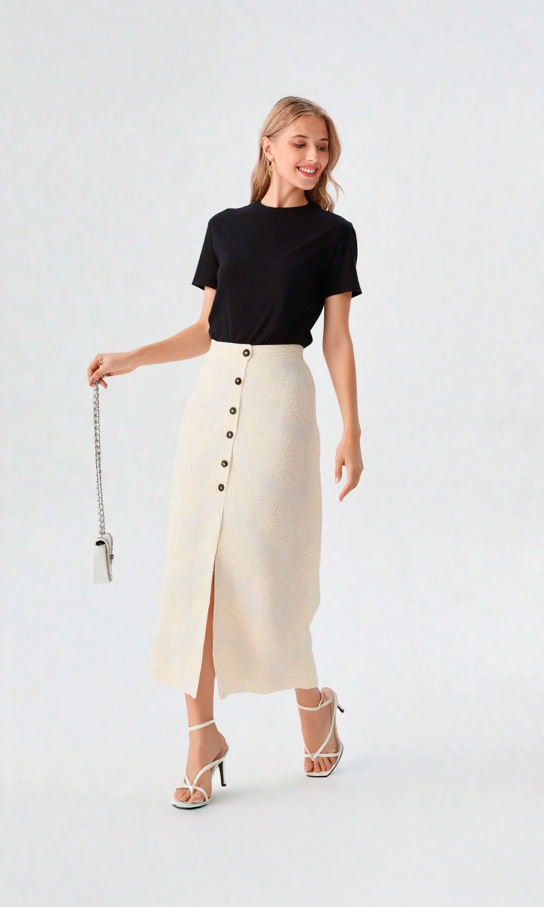 Falda mujer unicolor