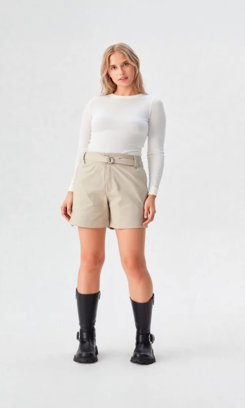 Bermuda mujer unicolor