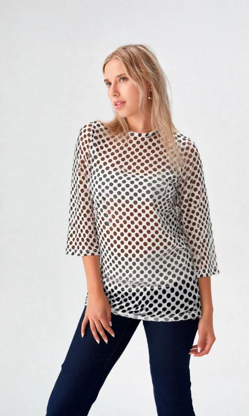 Camiseta mujer manga 3/4 pepas