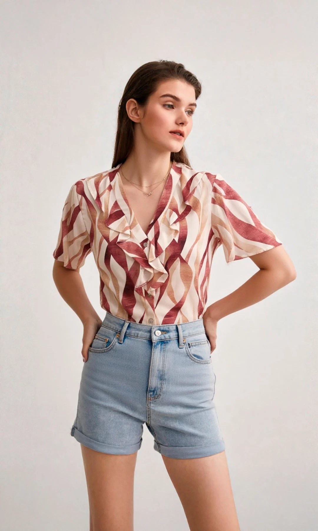 Blusa mujer manga corta estampada - Imagen 5