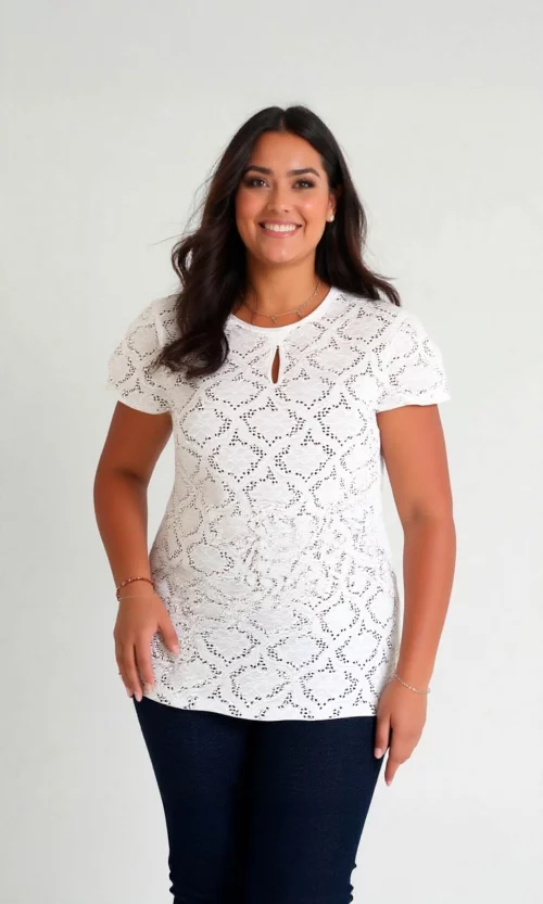 Camiseta mujer manga corta unicolor