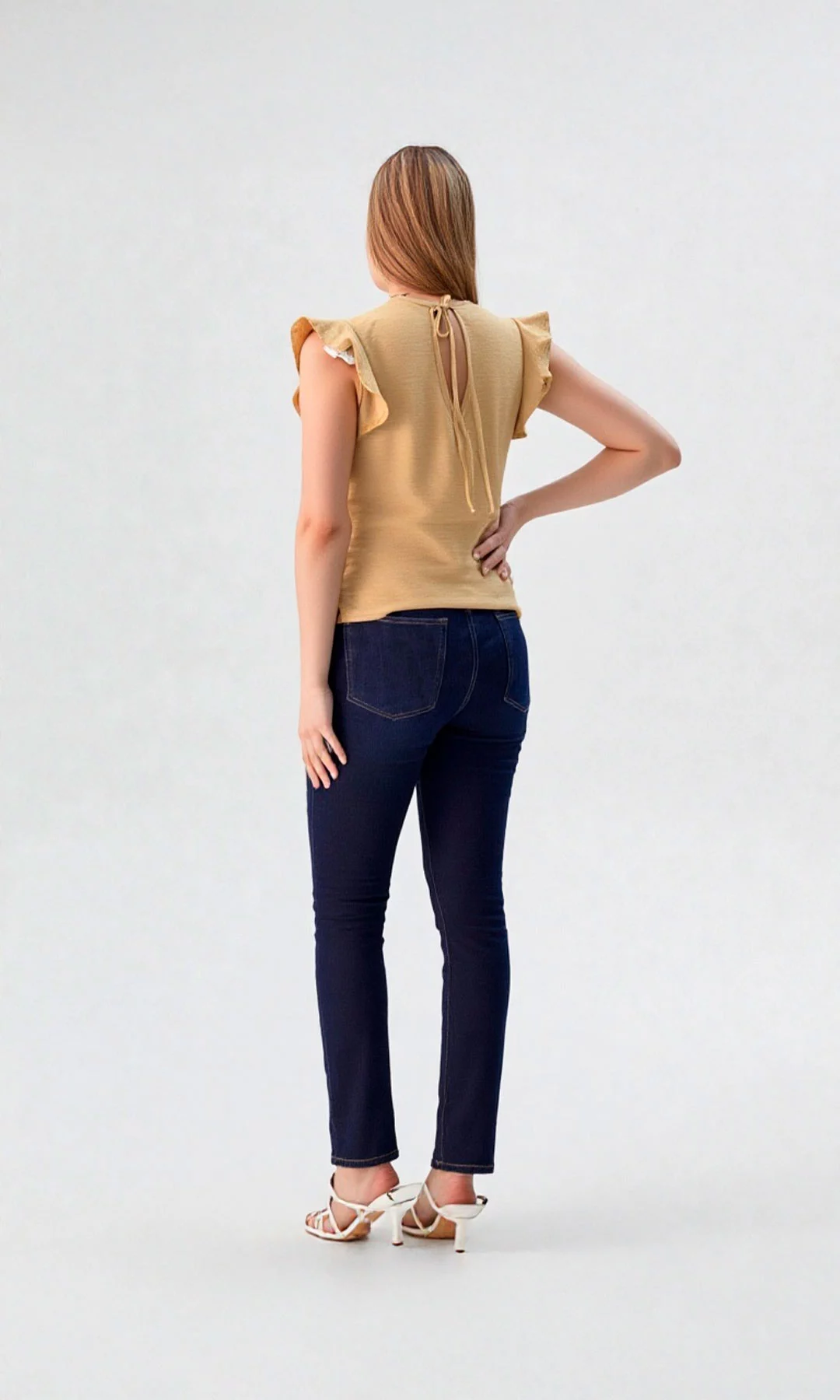 Blusa mujer manga sisa unicolor - Imagen 6