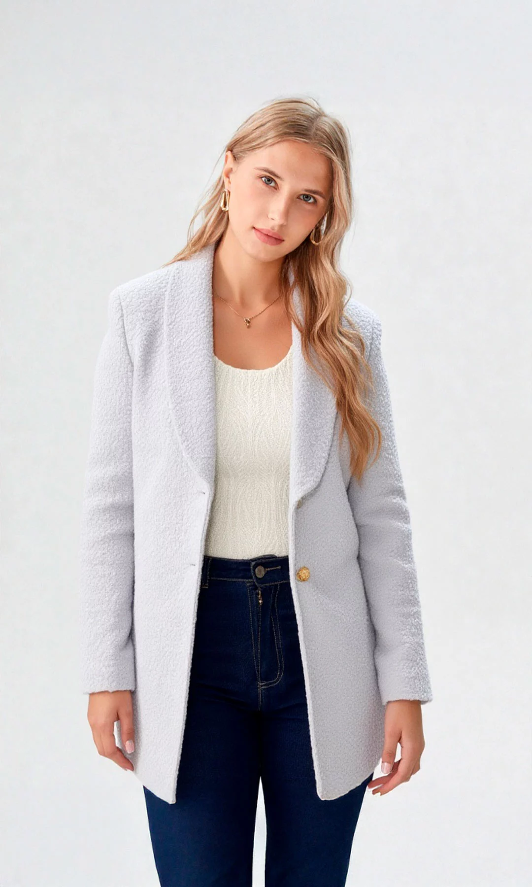 Gabán mujer unicolor