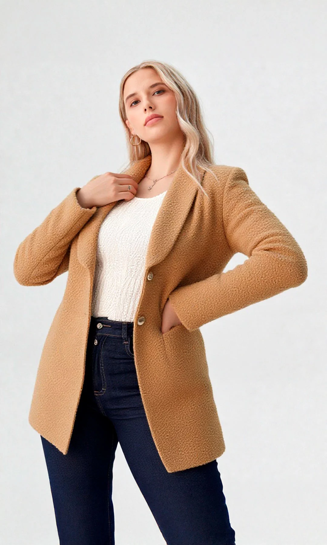 Gabán mujer unicolor - Imagen 7