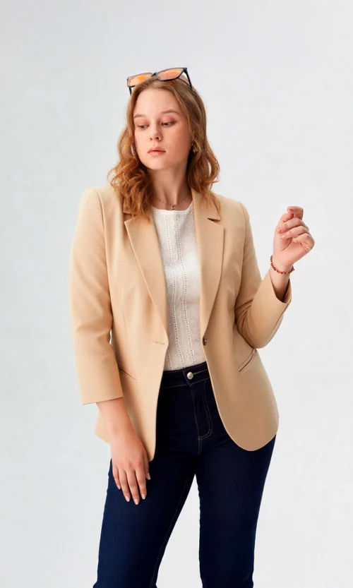 Chaqueta mujer unicolor