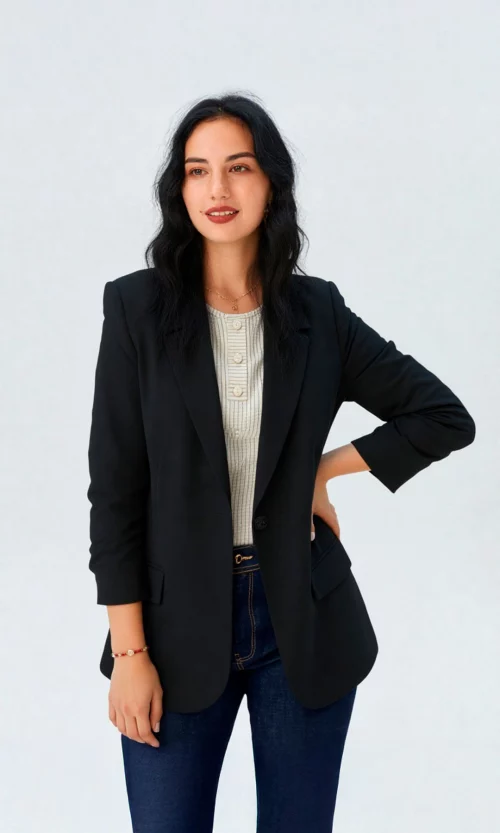 Chaqueta mujer unicolor