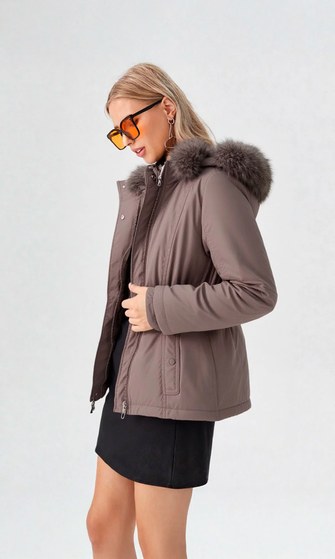 Chaqueta mujer unicolor - Imagen 2