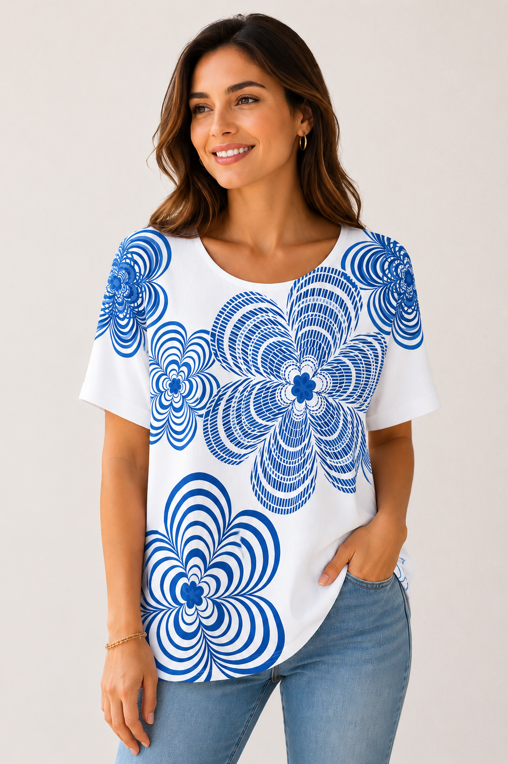 Camiseta mujer manga corta estampada - Imagen 2
