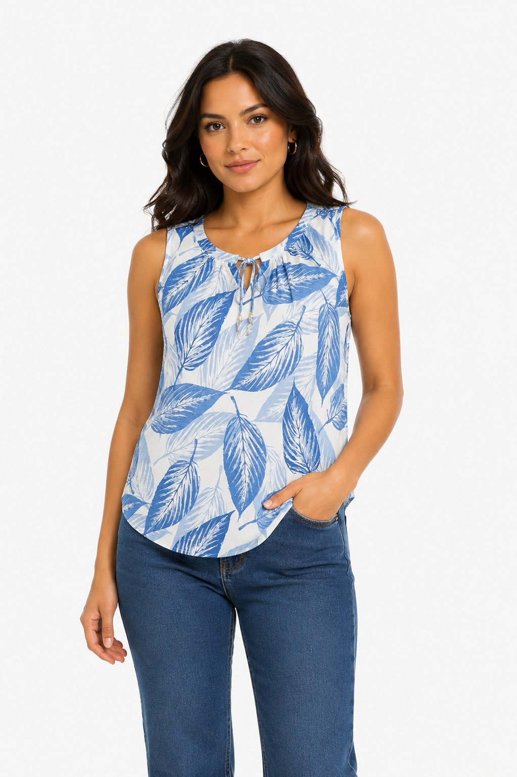 Blusa mujer manga sisa estampada