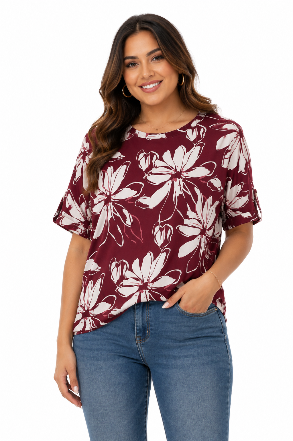 Camiseta mujer manga 3/4 estampada - Imagen 4