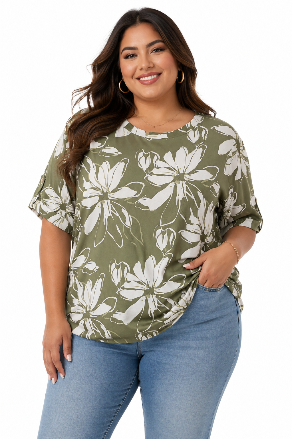 Camiseta mujer manga 3/4 estampada
