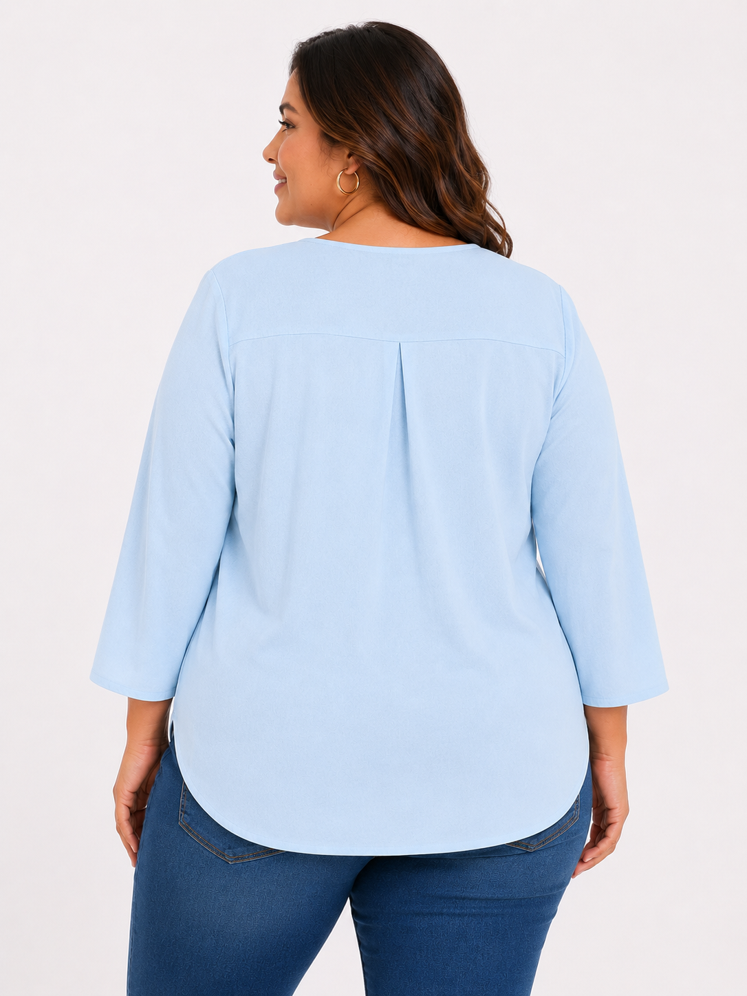 Blusa mujer manga 3/4 unicolor - Imagen 10
