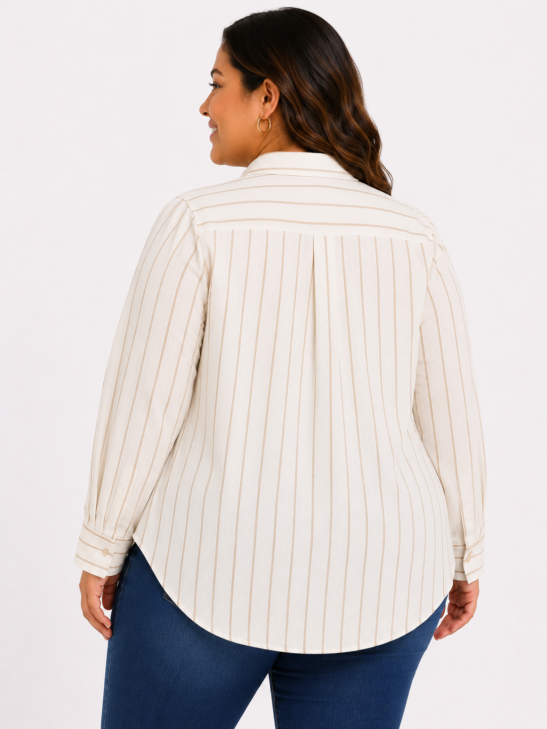 Blusa mujer manga 3/4 rayas - Imagen 3