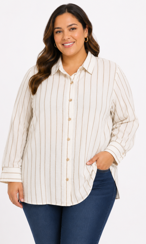 Blusa mujer manga 3/4 rayas