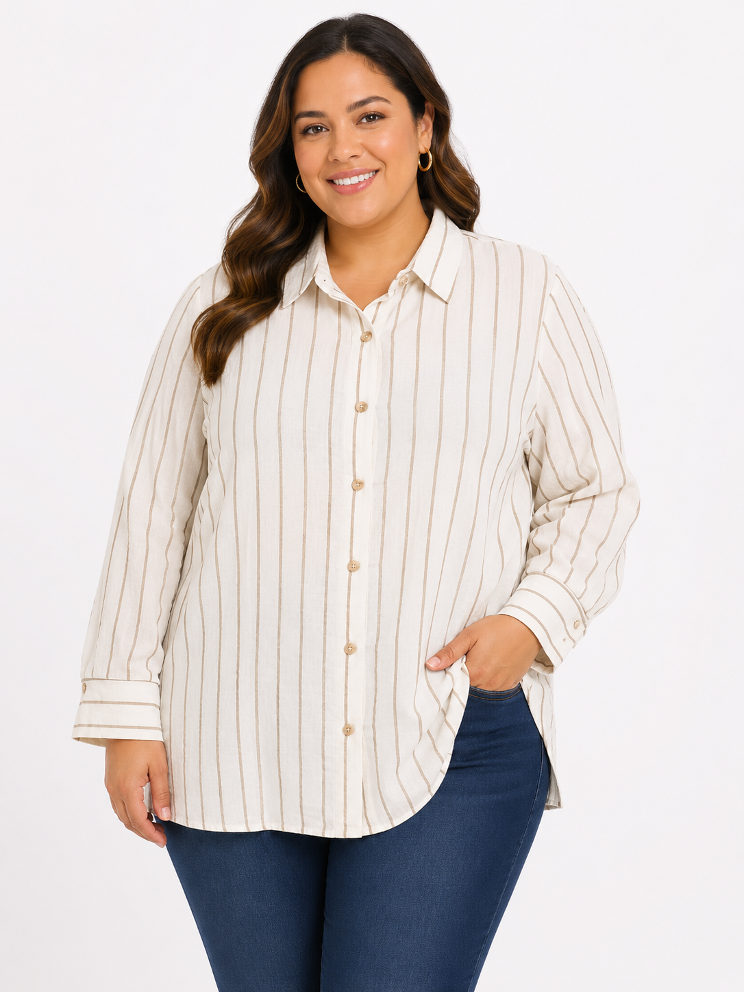 Blusa mujer manga 3/4 rayas