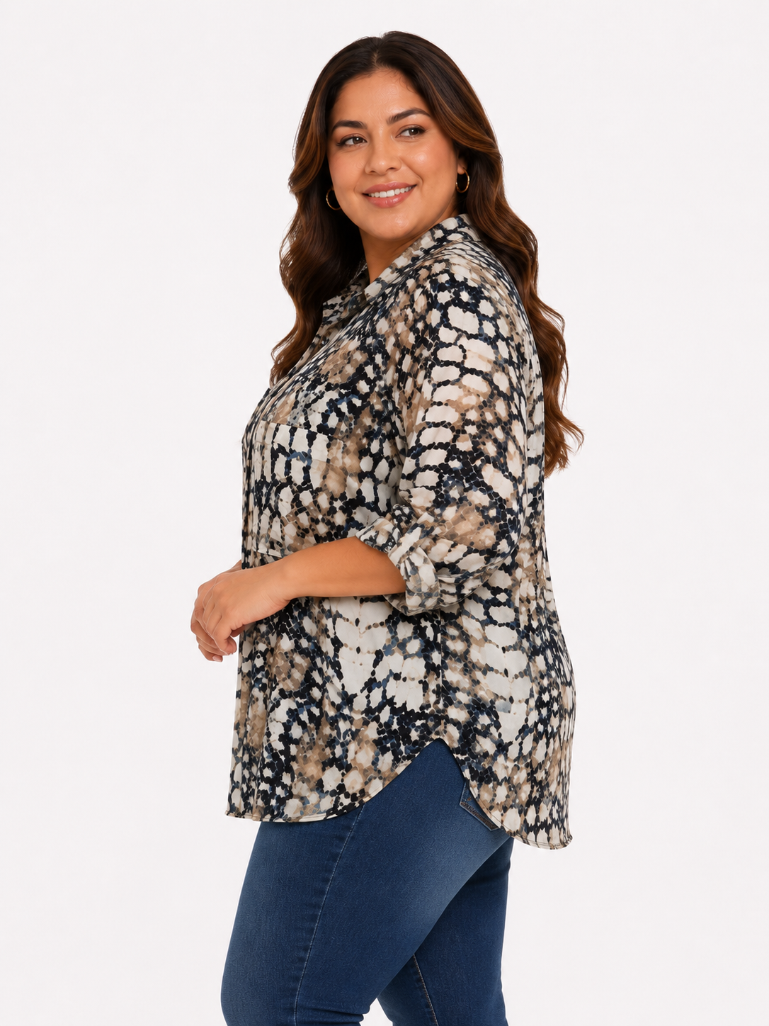 Blusa mujer manga 3/4 estampada - Imagen 5