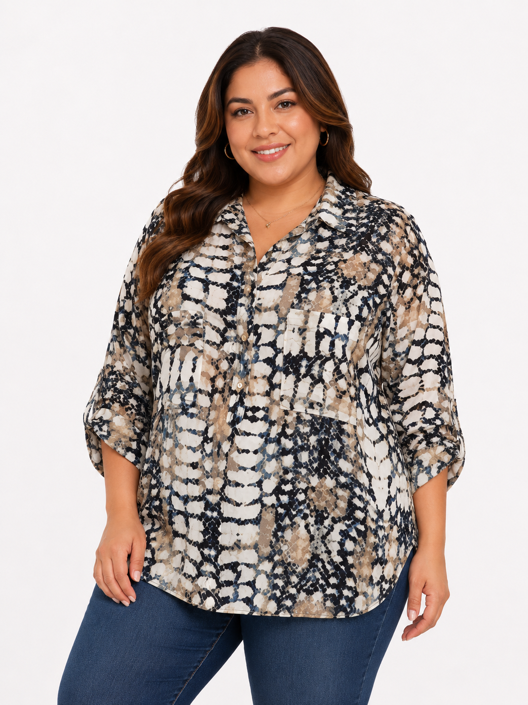 Blusa mujer manga 3/4 estampada - Imagen 4