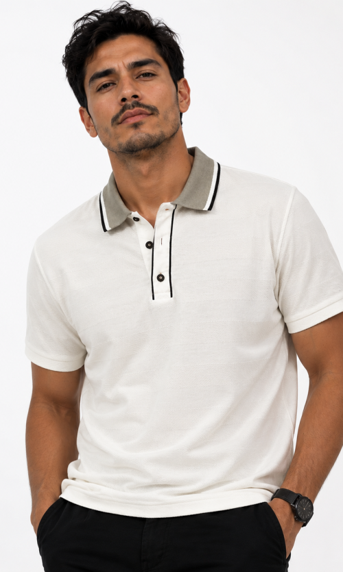 Polo hombre unicolor