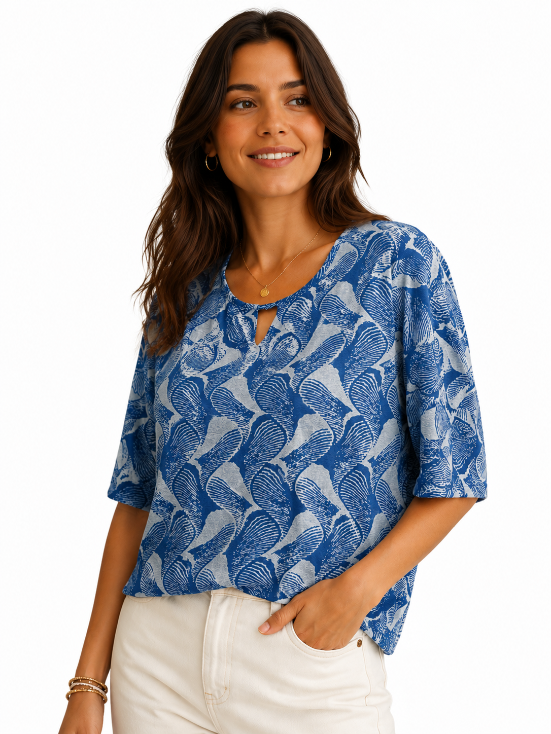 Camiseta mujer manga 3/4 estampada