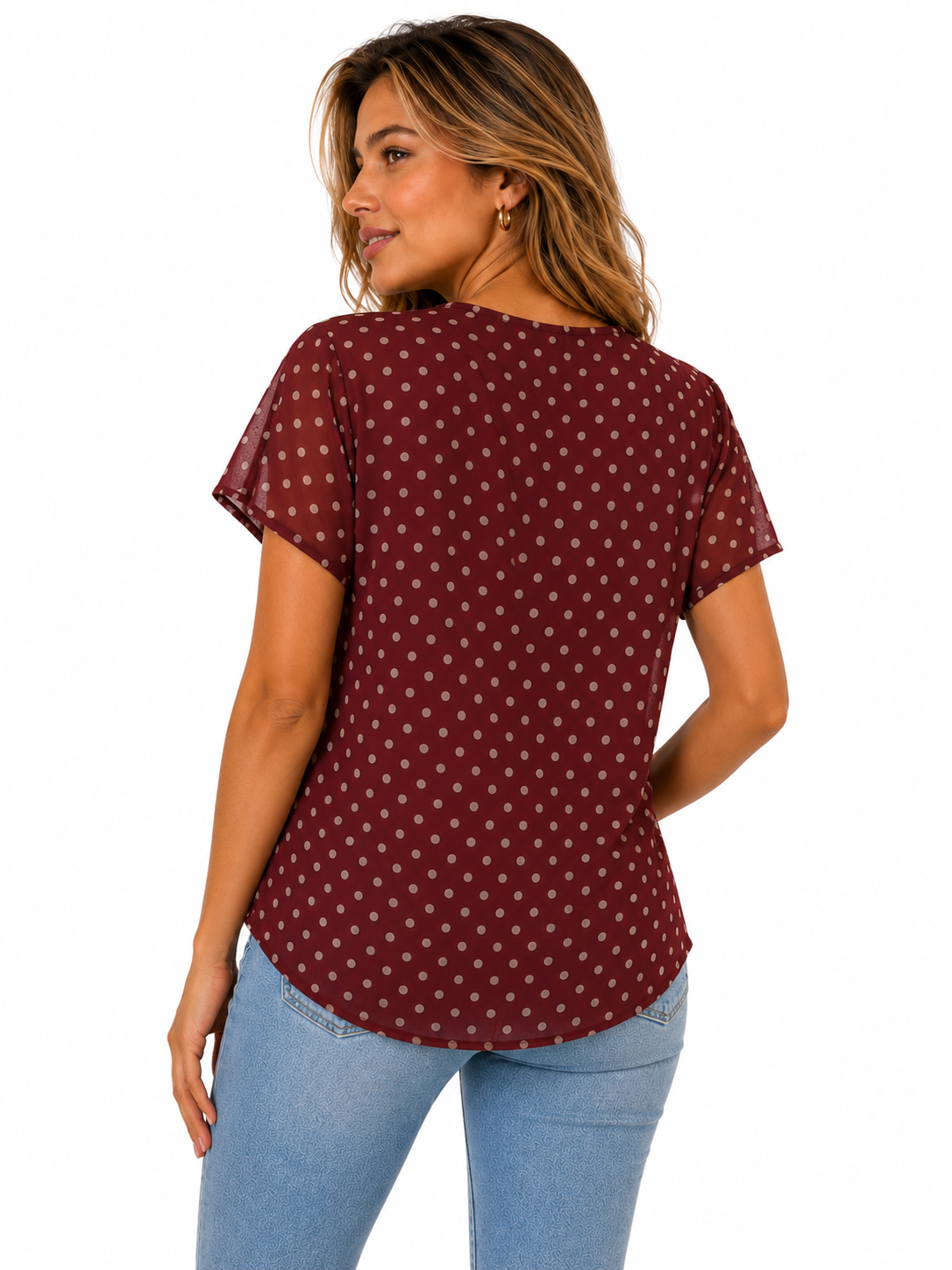 Camiseta mujer manga corta pepas - Imagen 3