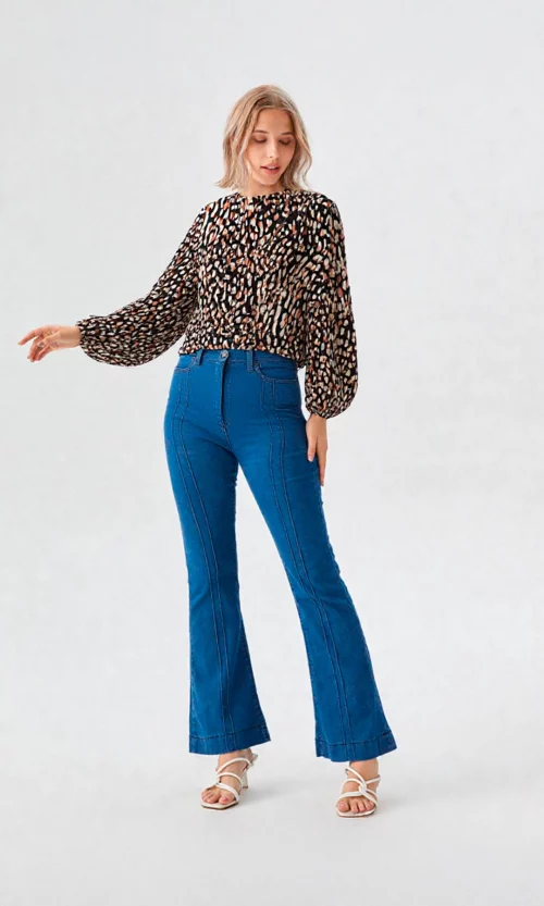 Blusa mujer manga 3/4 pepas